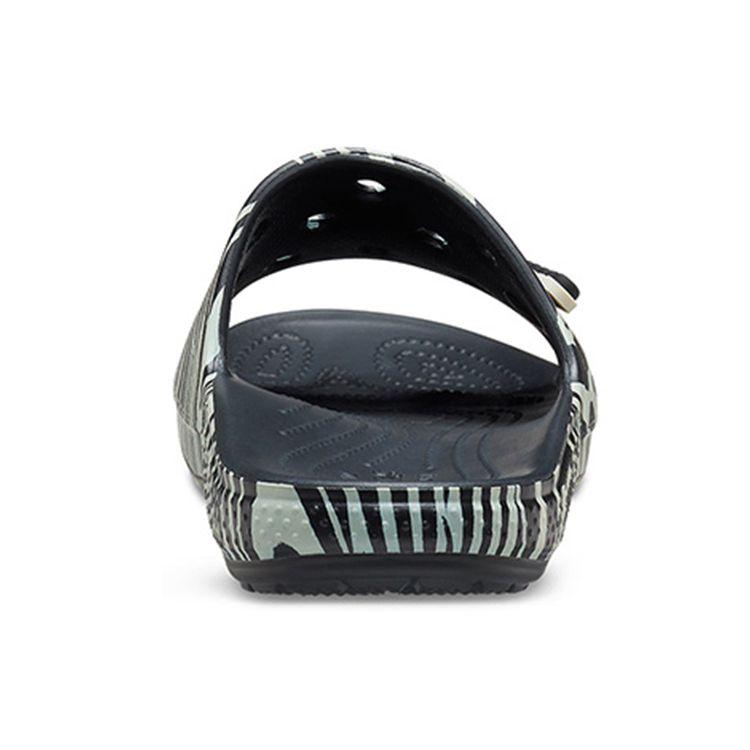 Crocs Casual Fashion Flat Sports Slippers Women Slippers Black Zebra 207841-0ZG