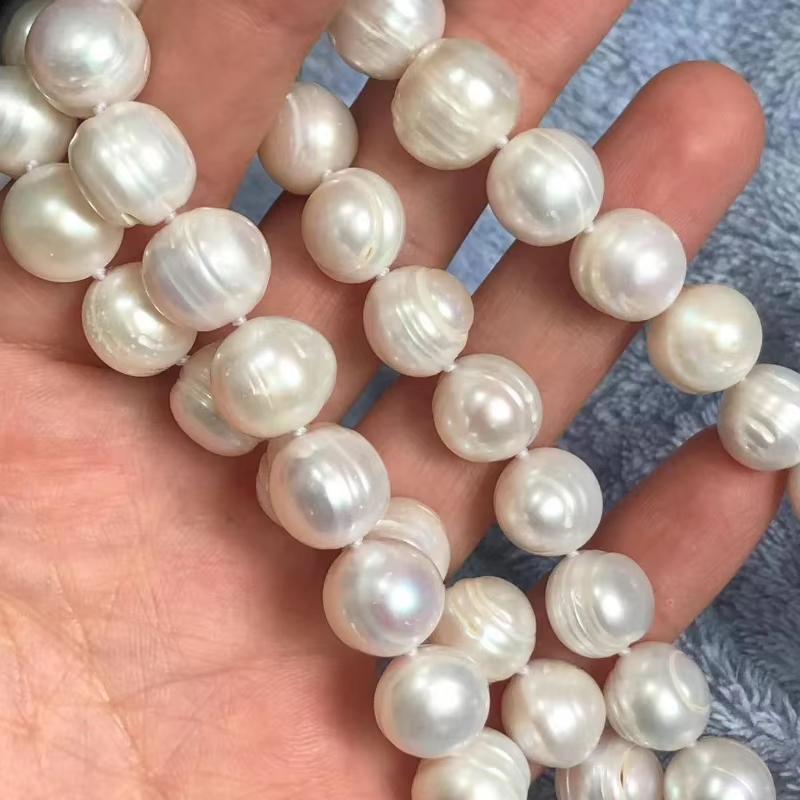 90/160 см Длинное Большое Жемчужное Ожерелье 11-12 мм Натуральная Пресноводная Цепочка-Свитер Для Женщин Ювелирный Подарок