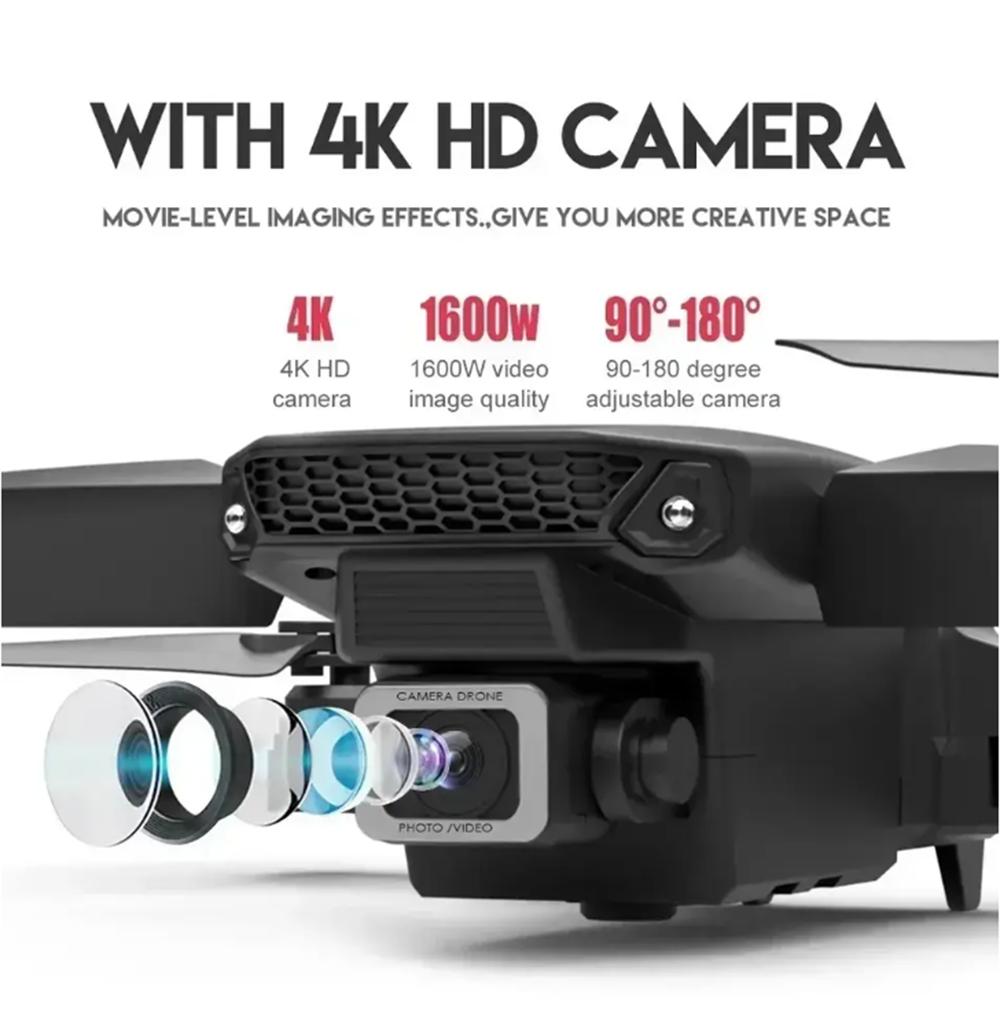 E88 Pro WiFi FPV Дрон Широкоугольная HD 4K 1080P Камера Удержание Высоты RC Складной Квадрокоптер Вертолет Игрушки Подарок Новый