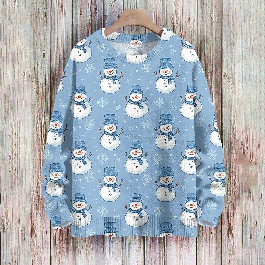 Christmas Sweatshirts For Women Knit Sweater Cute Shirt Fall Crewneck Pullover Tops