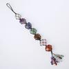 Healing Crystals Stone Car Hanging Mixed Quartz 7 Chakra Heart Shape Stone Pendant for Decoration