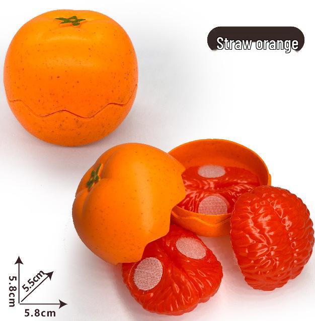 Children's Pretend Play Cutting Toy Set: Wheat Straw Fruits & Veggies for Toddlers
