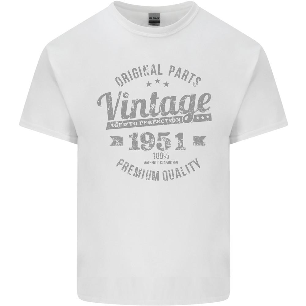 Vintage Year 74th Birthday 1951 Mens Light Cotton T-Shirt White Unisex T-Shirt
