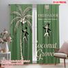 2 шт. 2D плоская печать Шторы Ambassador Coconut Grove Винтаж Полиэстер Без электричества Украшения для вечеринок Использовать для всех
