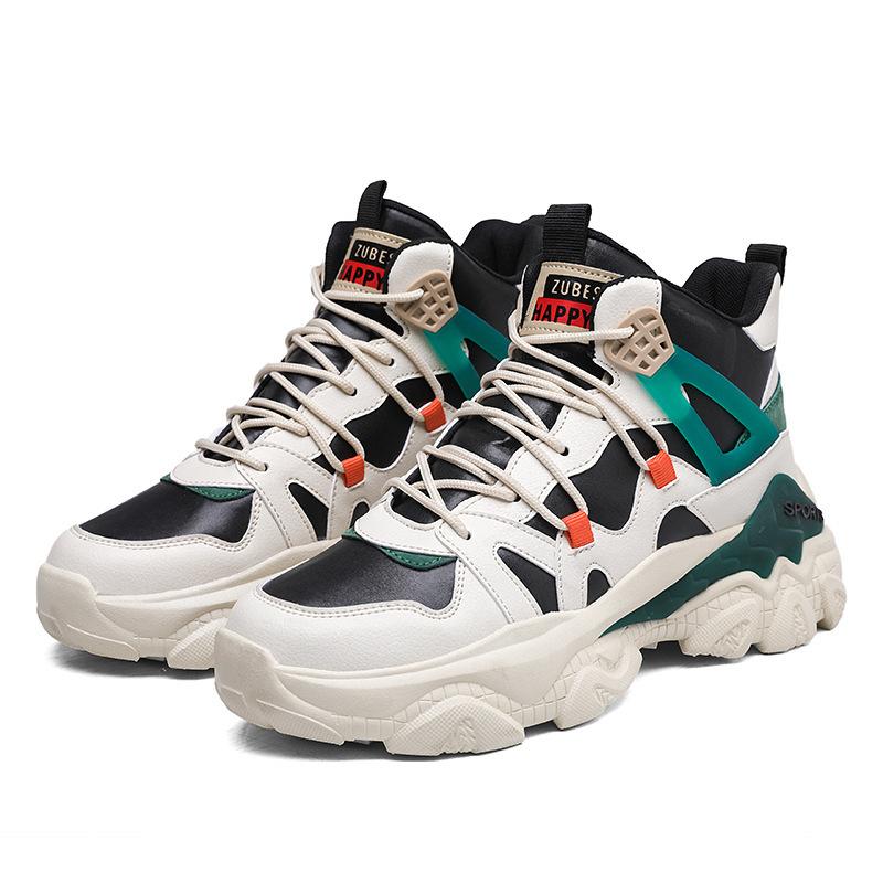 Высокие мужские кроссовки 2024 года, новые осенние повседневные кроссовки для бега, баскетбола, для учеников средних классов, на толстой подошве, для пап, модные кроссовки