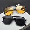 Vintage Men Women Big Sunglasses Square Shades Brand Designer Unisex Sun Glasses Black Lense Male Female Glasses Uv400 Eyewear