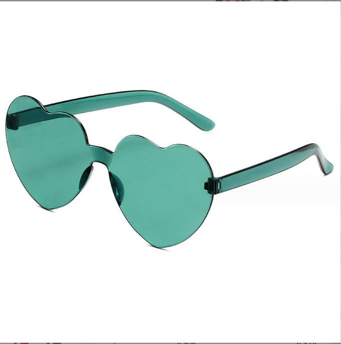 Солнцезащитные очки Peach Heart Sunglasses, Love Glasses, модные безрамные цельные солнцезащитные очки