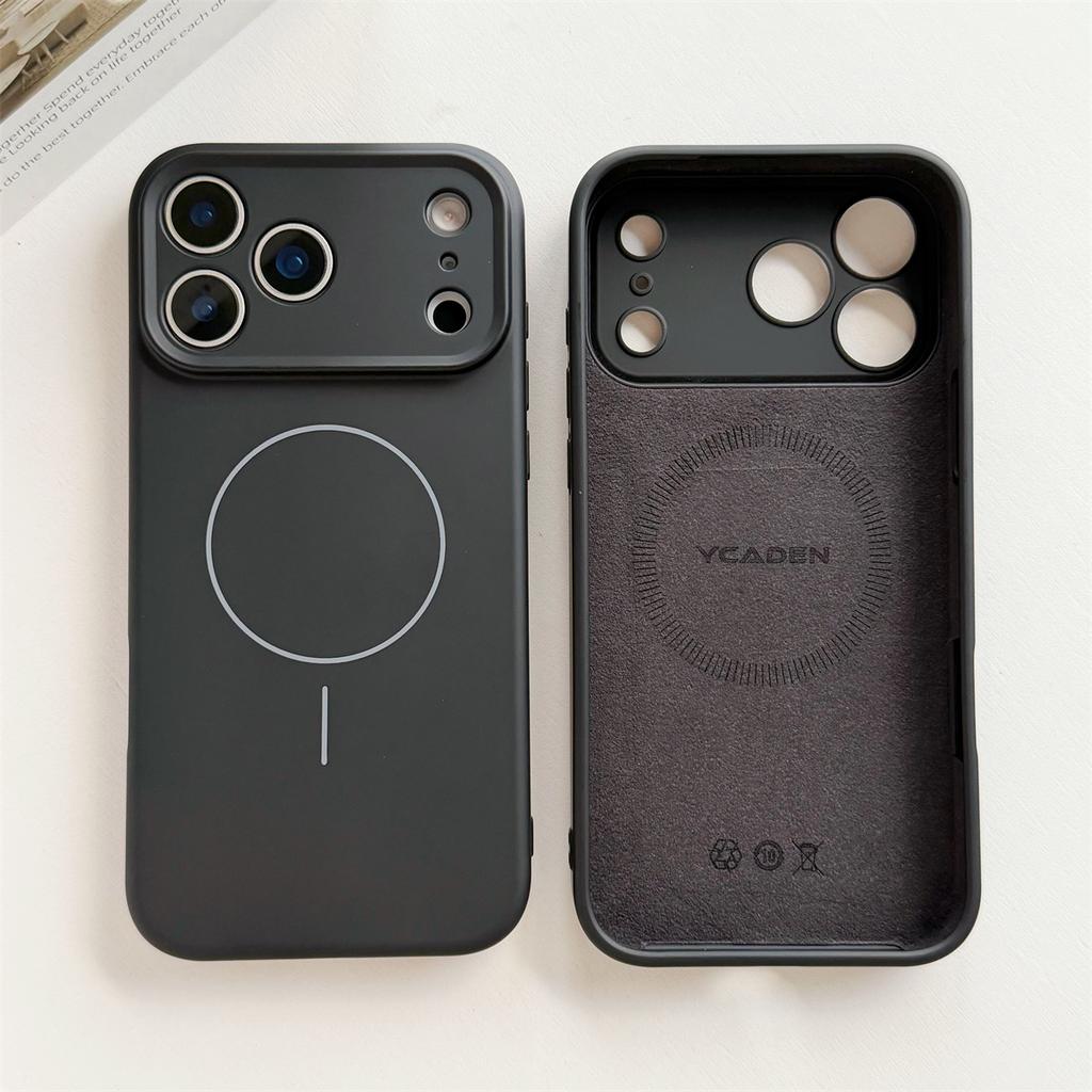 Магнитный чехол для телефона для IPhone 17 Air 16 15 14 13 12 11 Pro Max XS XR X для Magsafe Беспроводная зарядка Жидкий силикон Мягкий чехол
