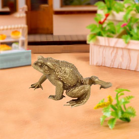 Латунная фигурка жабы, латунная фигурка счастливого животного-лягушки, модель, статуя, скульптура, игрушка для рабочего стола, украшение в стиле фэн-шуй, украшение, фестиваль, подарок