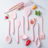 Мини-силиконовая кухонная утварь, набор посуды, розовая антипригарная посуда, лопатка, ложка, взбиватели яиц, кухонный набор инструментов для приготовления пищи