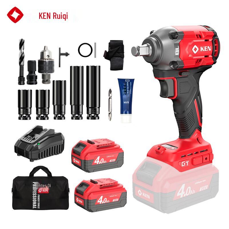 Бесщеточный ударный гайковерт KEN 20V Li-Ion, штекер CN (адаптер в комплекте)