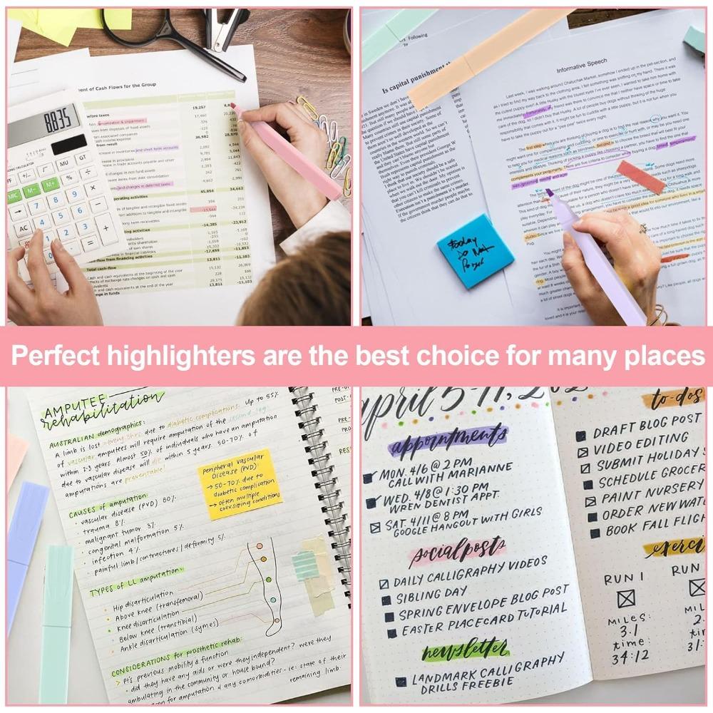 12pcs Bible Highlighters, Bible Highlighters No Bleed, Pastel Highlighter Set, Cute Highlighters, No Bleed Bible Highlighters Pastel (12 Color)