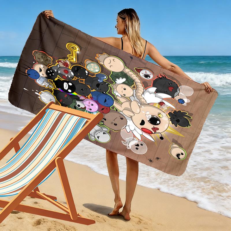 The Binding of Isaac 2D Flat Print Beach Towel, Large Soft Quick Dry Towel for Beach Camping SwimmingXSTJ0915026