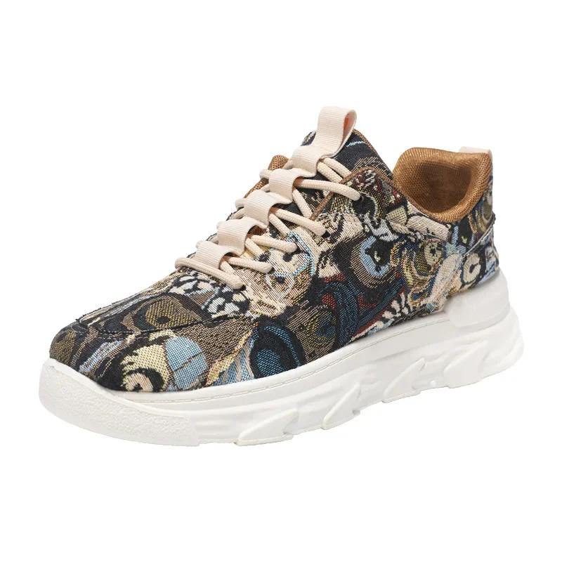 Мужская новая спортивная обувь для бега, модная легкая подошва с мультяшным рисунком, легкая модная повседневная обувь, износостойкие нескользящие кроссовки