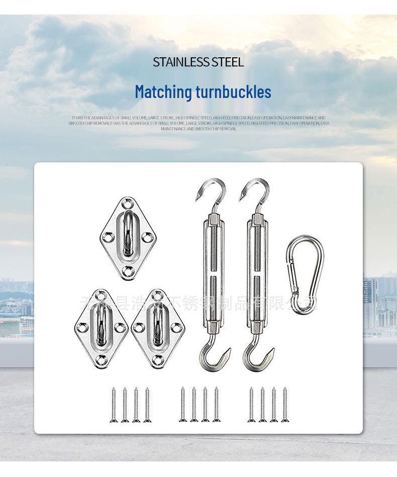 Stainless Steel Shade Sail Turnbuckle Set - Outdoor Hardware Accessories