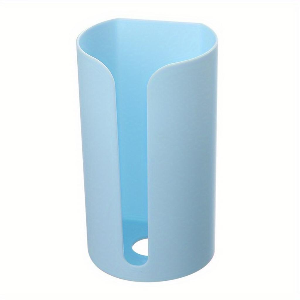 1pc Wall Mounted Nail-Free Plastic Garbage Bag Holder, Trash Bag Storage Box, Scouring Pad Container.