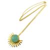 [P2300] - Gold-plated Artisanal Necklace 'Princesse Ottomane' Golden Green