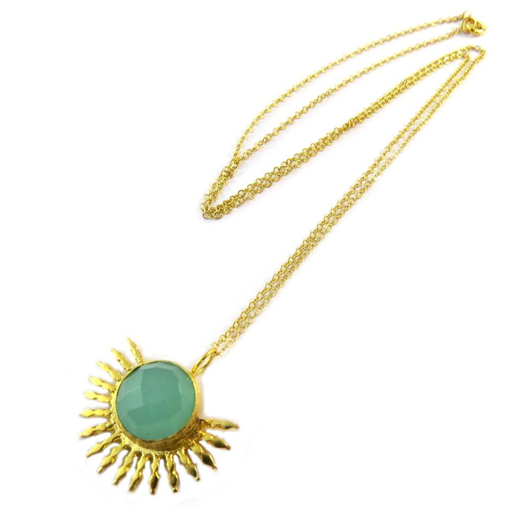 Les Trésors De Lily [P2300] - Gold-plated Artisanal Necklace 'Princesse Ottomane' Golden Green
