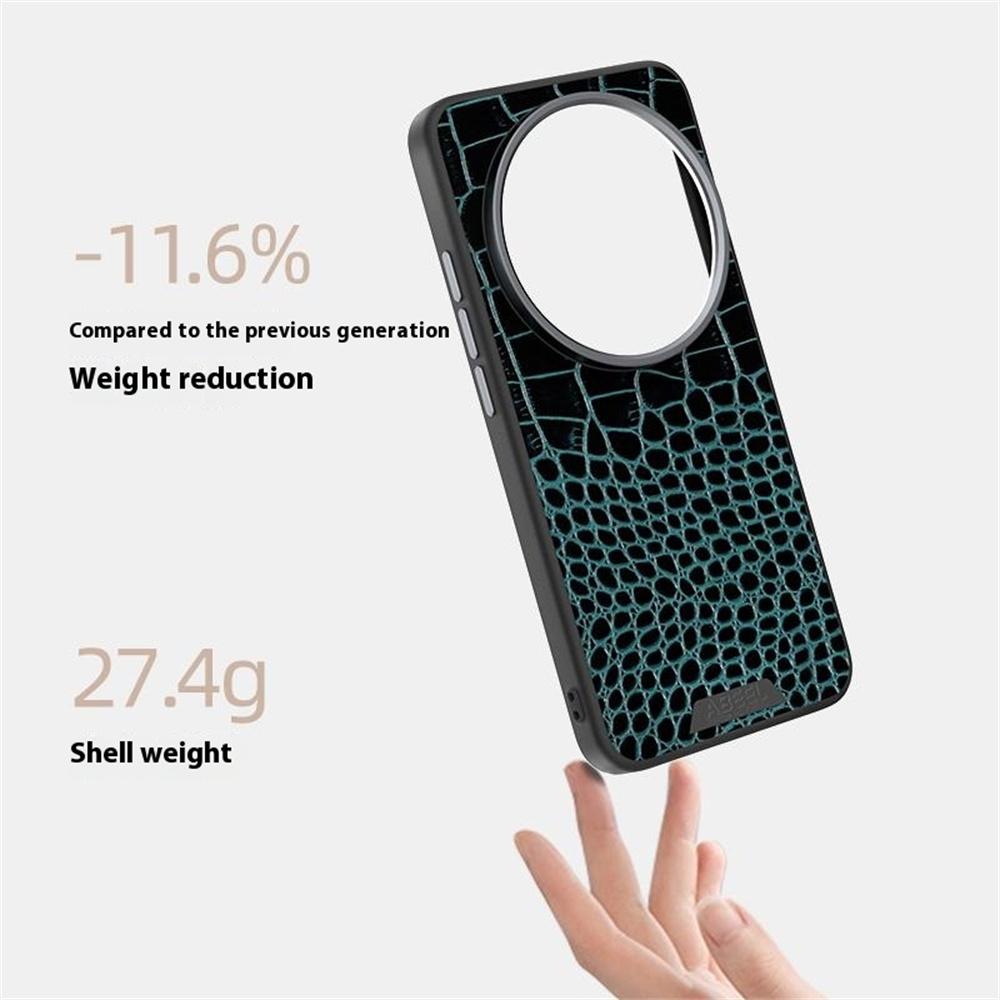 ABEEL Магнитный чехол для Xiaomi 15 Ultra с текстурой крокодила и микротиснением на задней крышке