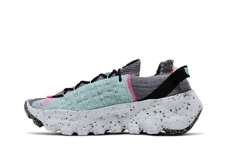 Женские кроссовки Nike Space Hippie 04 Pink Blast (Женский) Дымчато-серый/Розовый взрыв/Тропический поворот/Черный
