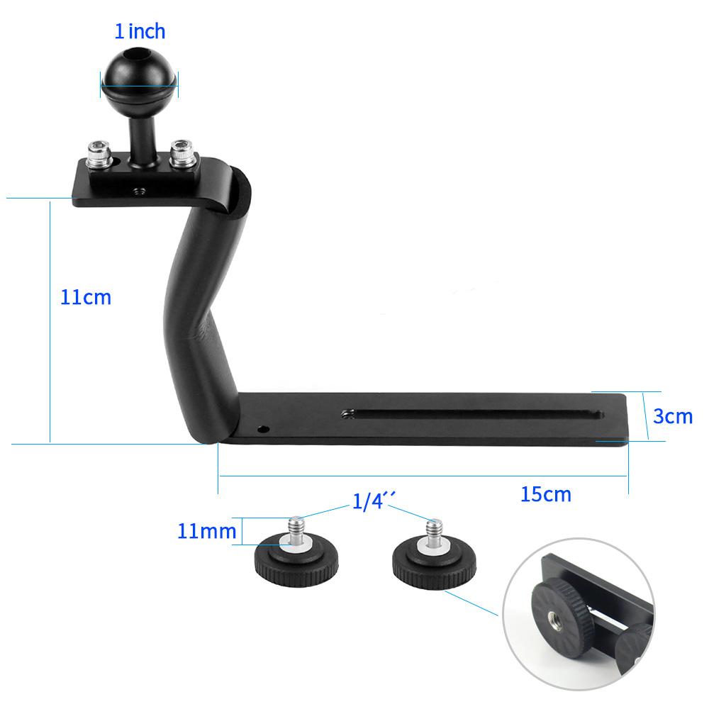 Алюминиевый сплав Diving Bracket Z-типа с одной ручкой и базовым адаптером для Gopro, подводной камеры, фотобокса, фонаря