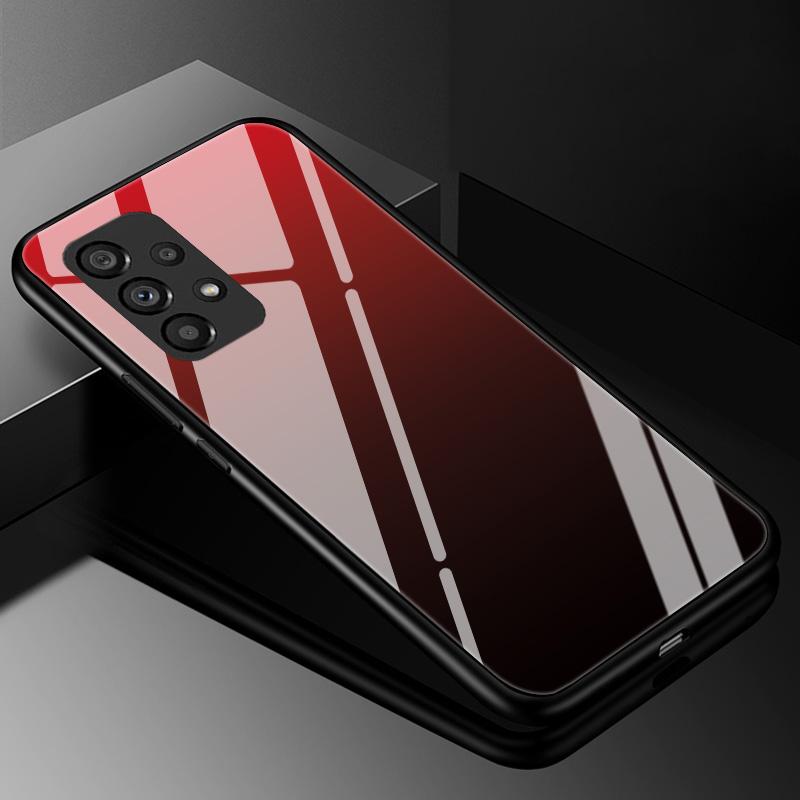 Чехол-бампер из градиентного закаленного стекла для Samsung Galaxy S23 S22 Ultra S21 FE S20 S10 5G S10e S8 S9 Plus S7 Edge Защитное стекло
