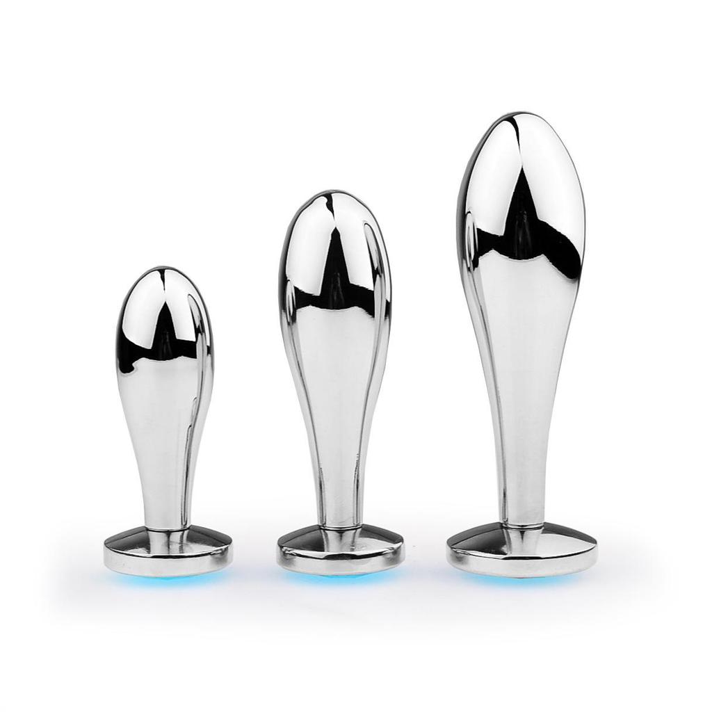 Water Drop Anchor Metal Anal Plug - Adult Wearable SM Toy for Dilation