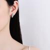 Серьги из стерлингового серебра 925 пробы с пряжкой для ушей, женские серьги с клыком принцессы из мосангстоуна, покрытые золотом Pt950, ювелирные изделия для ушей