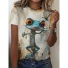 Frog 3D Printed Short Sleeve Leisure Summer Vacation Sports Quick Dry Breathable Fashion Comfortable Street T-shirt