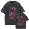 Vintage Washed MGK Lost Americana Tour 20252026 Print Tshirt Men Women Harajuku High Quality Fashion Oversized Cotton T Shirts