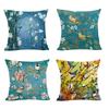 Vintage Style Hand-Painted Floral Velvet Pillowcase