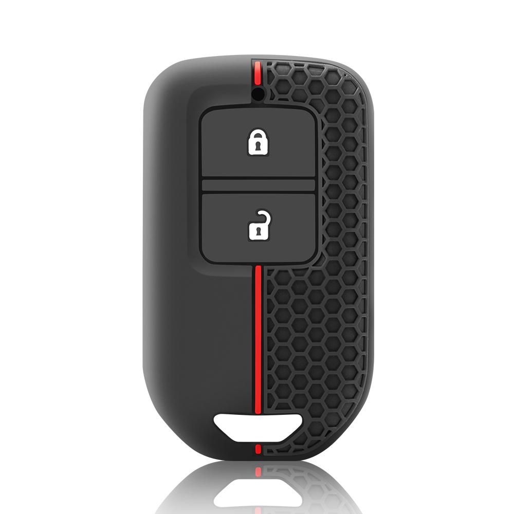 Силиконовый чехол для ключа автомобиля Honda Fit Gp5 Shuttle Gp8 Jade Vezel City Civic Jazz Brv, 2 кнопки, крышка для ключа, аксессуары для автомобиля