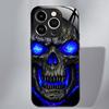 Темно-синий Череп Закаленное Стекло модные чехлы для телефона Для iphone 17 чехол Стеклянный Чехол для Телефона для iPhone 17 16 15 14 13 12 pm Pro Plus