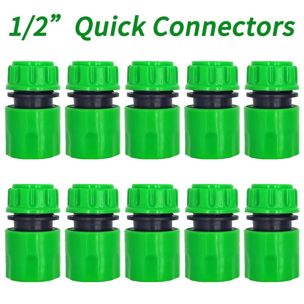 ABS Quick Connector for Garden Hose, 1/2” Double Male Hose Coupling Adapter, Extender Set for Pipe&tube