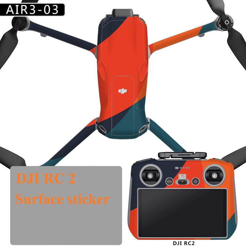 Красочные наклейки для DJI Air 3 Drone Защитная пленка ПВХ Наклейки Поверхностное покрытие кожи для DJI RC 2/RC N2 Аксессуары