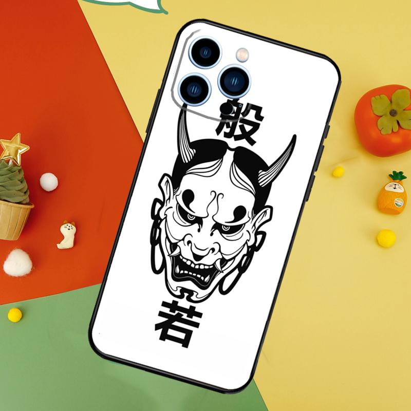 Японская маска Ханя Они Чехол для телефона Для iPhone 17 Pro Max 16 15 14 12 11 13 Pro Max Plus 12 13 Mini 16e 17 Air Cover
