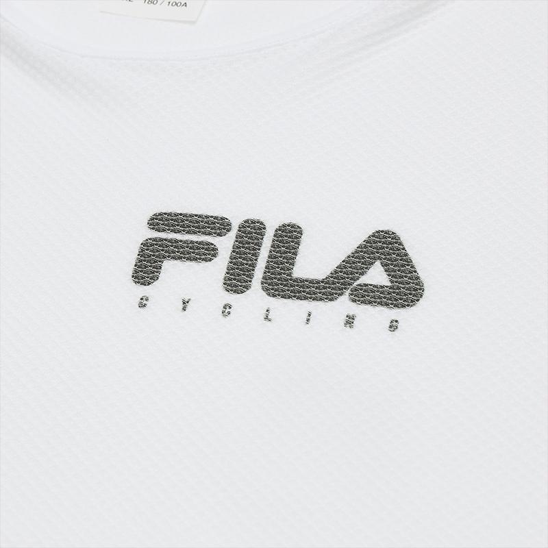 Fila Велосипедная серия Psyche Flow Модный универсальный топ-майка без рукавов с простым принтом букв для мужчин Белый A11M528112F-WT
