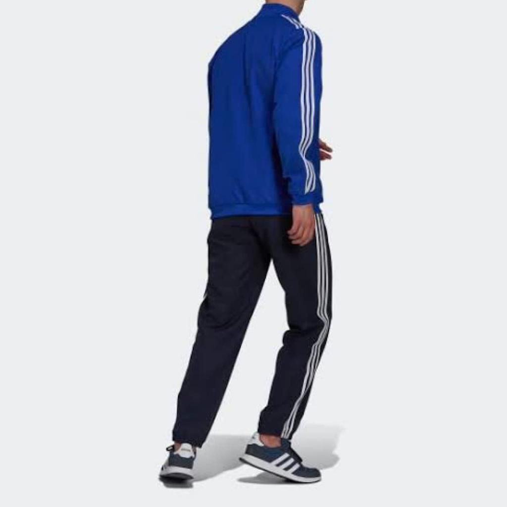Adidas AEROREADY Essentials Regular Fit Size M Top and Bottom Blue 3-Stripes Tracksuit, Men's, (Height 167-173cm), Set, H12202,