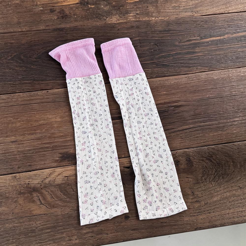 Thin Floral Leg Warmers Floral Pattern Mid Calf Socks New Floral Leg Socks Women Daily Wear