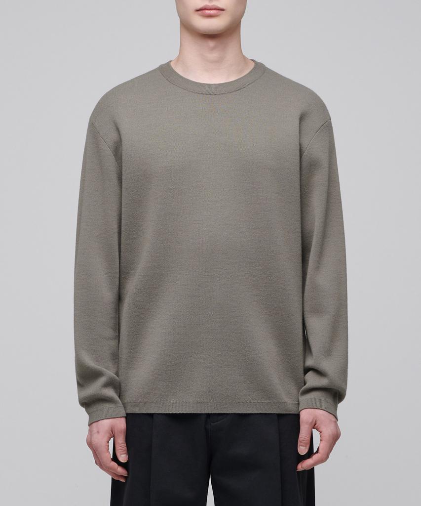 MUSINSA STANDARD Minimal Crew Neck Knit [Dusty Beige]