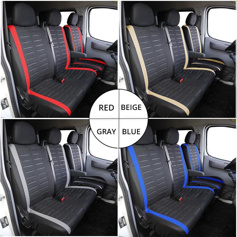 1+2 Red Seat Covers Car Seat Cover for Transporter For Renault Master 3 For Jumpy from 2008 To 2016 For 2004 Renault Master 2