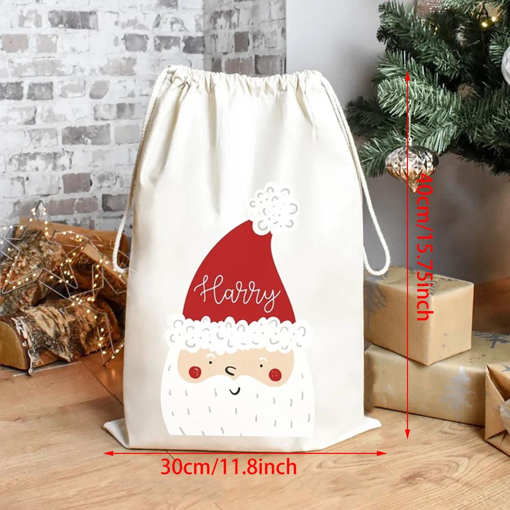 Personalized Christmas Sack Santa Sack Kids Toy Bag Child's Christmas Stocking for Holiday Presents Christmas Tree Decoration