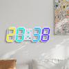 3D Часы RGB Электронные Настенные Часы Могут Стоять или Висеть Двухцелевые Светодиодные Цифровые Часы Цветные Прикроватные Светящиеся Часы