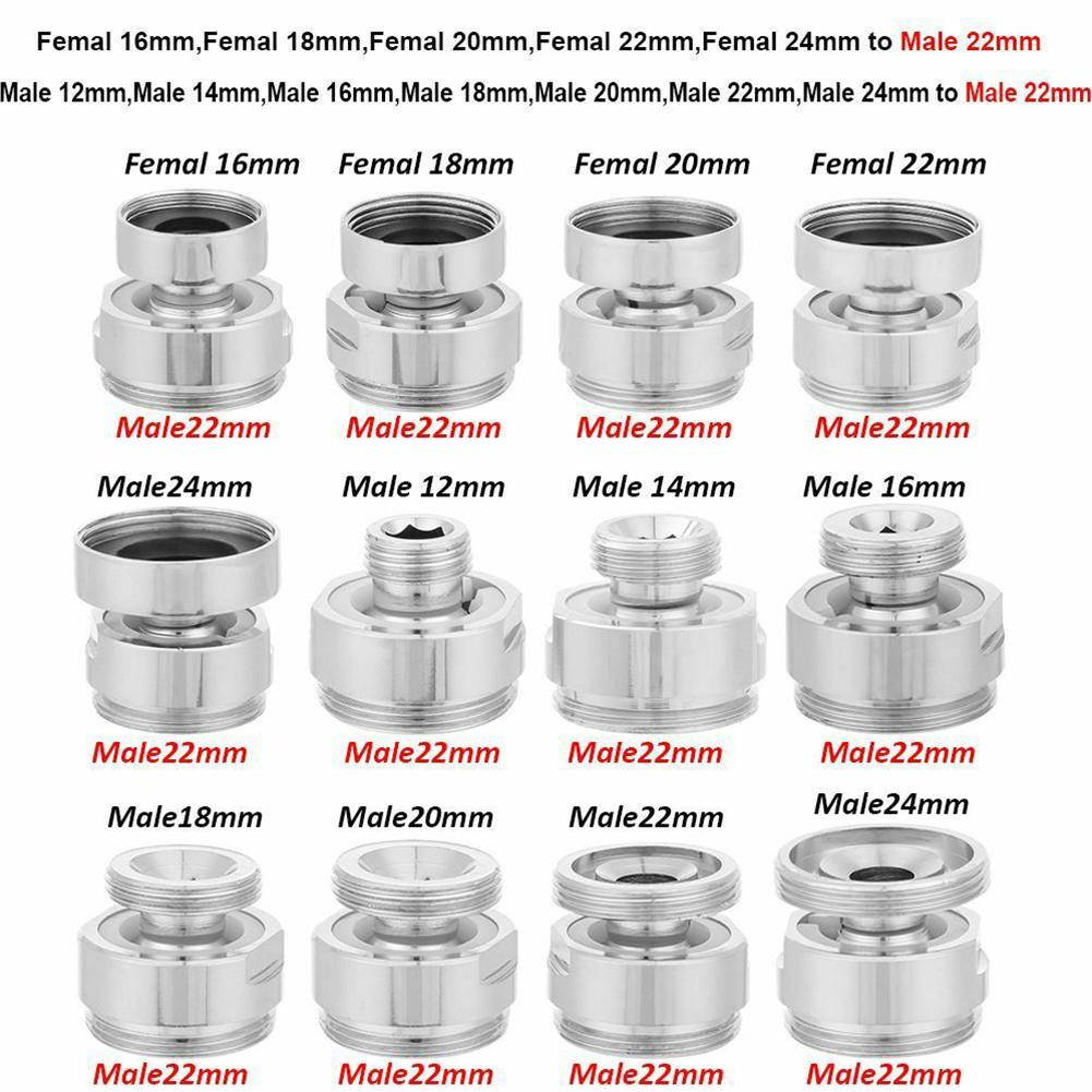Аэратор для крана Соединитель Металлический Наружная Внутренняя Резьба Водосберегающий Адаптер Для Кухонных Смесителей 12/14/16/18/20/22/24 мм На 22 мм