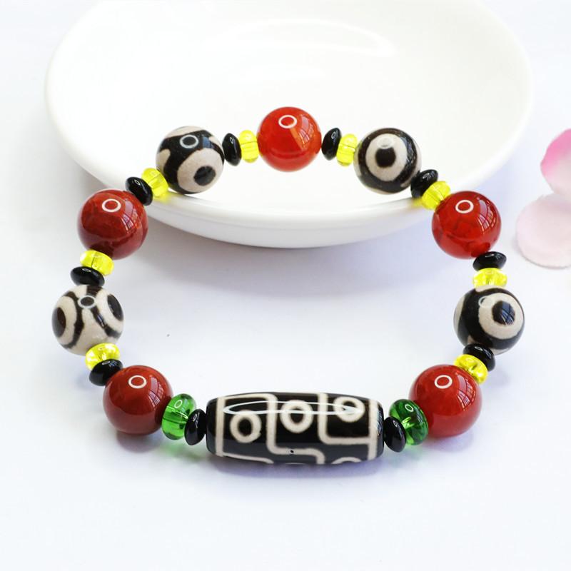2026 Dzi Bead Red Agate Bracelet Chalcedony Jewelry Factory Live Delivery S2040407