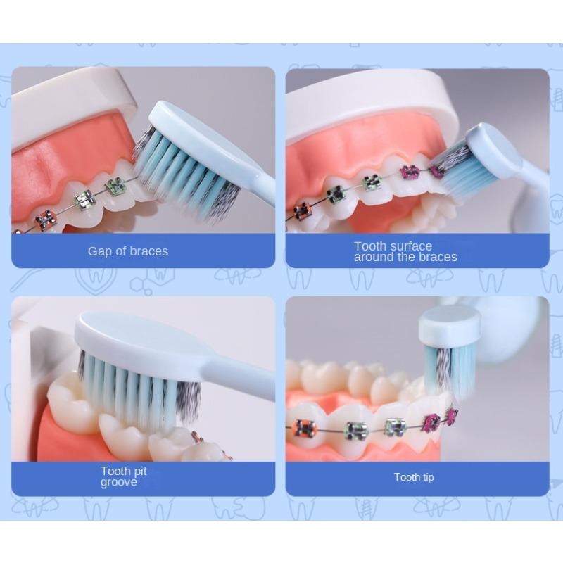 1 шт. Дорожный набор для чистки зубов и зубной пасты «Все в одном» Мини-компактный портативный офисный складной набор зубных щеток