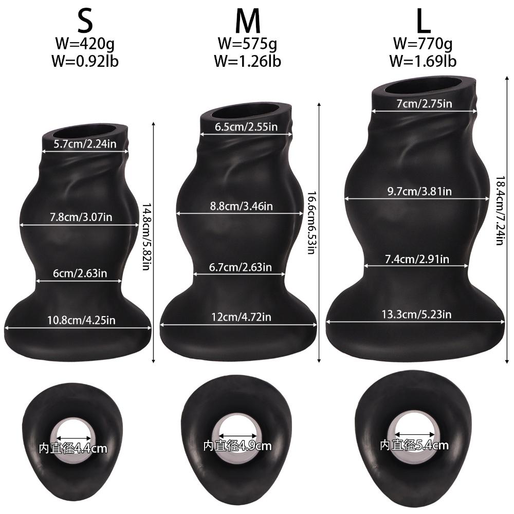 Премиальный полый анальный плаг из жидкого силикона - Мягкий дизайн кулака, анальная секс-игрушка для мужчин и женщин, расширитель анального отверстия для анальных тренировок и сольной игры