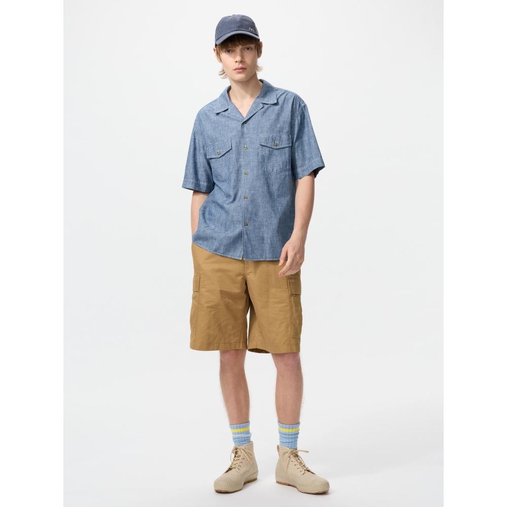 Uniqlo Японская оверсайз рубашка из шамбре