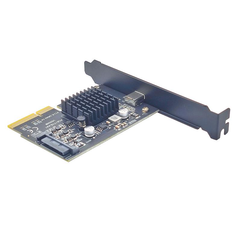 Карта расширения USB 3.2 Gen 2x2 20 Гбит/с на чипе Asmedia ASM3242 - PCI-E 4X на Type-C