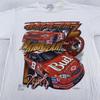 Винтажный Дал Эрнхардт-младший. Рубашка Мужская M/L Белая NASCAR Racing Budweiser 2000-е